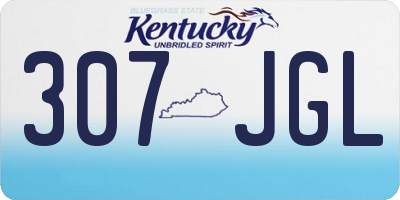 KY license plate 307JGL