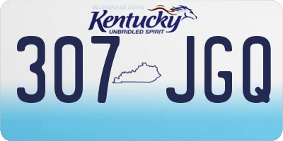 KY license plate 307JGQ