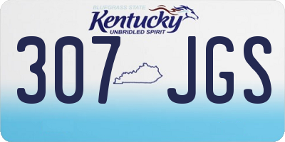 KY license plate 307JGS