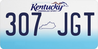 KY license plate 307JGT