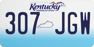 KY license plate 307JGW