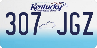 KY license plate 307JGZ