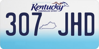 KY license plate 307JHD