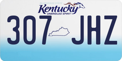 KY license plate 307JHZ