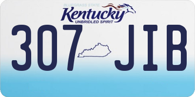 KY license plate 307JIB