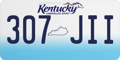 KY license plate 307JII