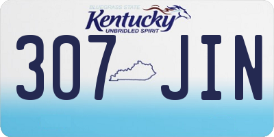 KY license plate 307JIN