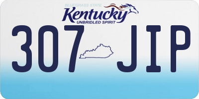 KY license plate 307JIP