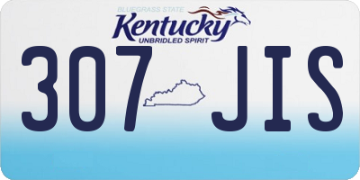KY license plate 307JIS