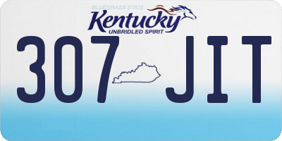 KY license plate 307JIT