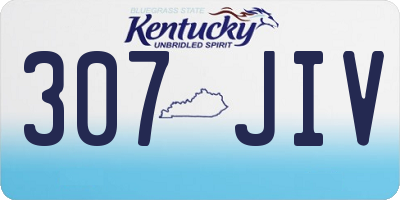 KY license plate 307JIV