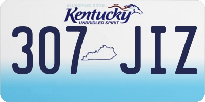 KY license plate 307JIZ
