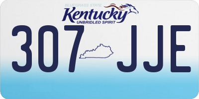 KY license plate 307JJE