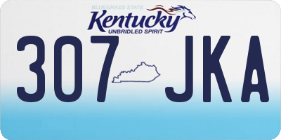 KY license plate 307JKA