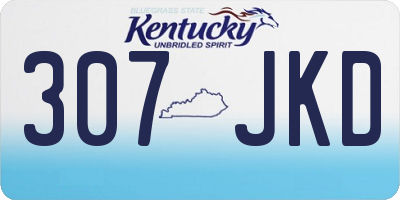 KY license plate 307JKD
