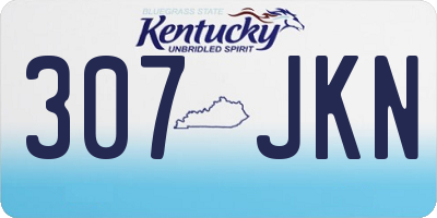 KY license plate 307JKN