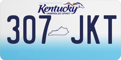 KY license plate 307JKT
