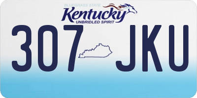 KY license plate 307JKU
