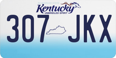 KY license plate 307JKX