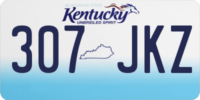 KY license plate 307JKZ