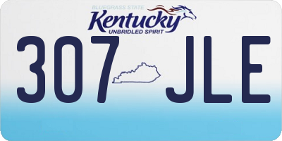 KY license plate 307JLE