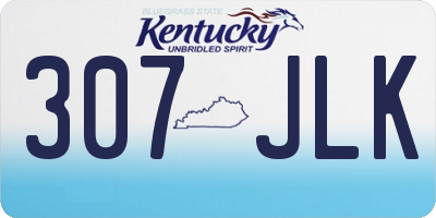 KY license plate 307JLK