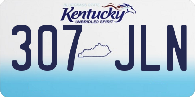 KY license plate 307JLN