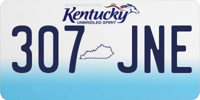 KY license plate 307JNE