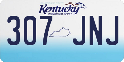 KY license plate 307JNJ