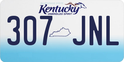 KY license plate 307JNL