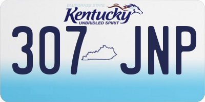 KY license plate 307JNP