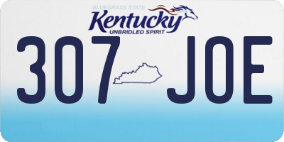 KY license plate 307JOE