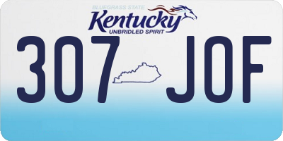 KY license plate 307JOF