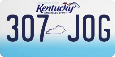 KY license plate 307JOG