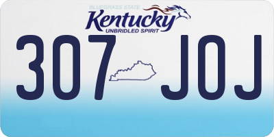KY license plate 307JOJ