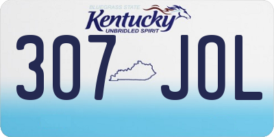 KY license plate 307JOL