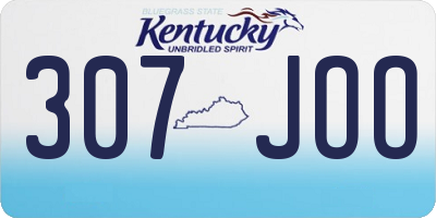 KY license plate 307JOO