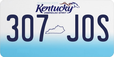 KY license plate 307JOS