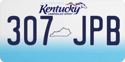 KY license plate 307JPB