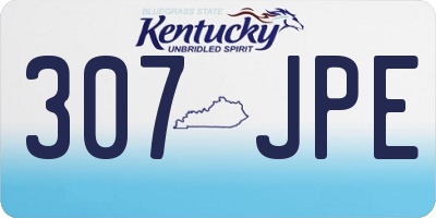 KY license plate 307JPE