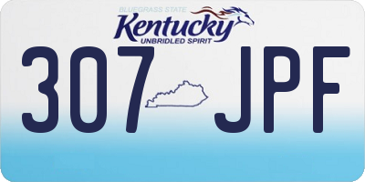 KY license plate 307JPF
