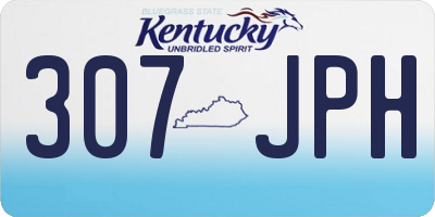 KY license plate 307JPH