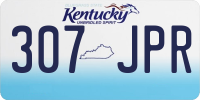 KY license plate 307JPR
