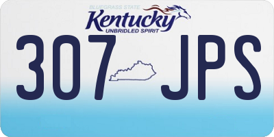 KY license plate 307JPS