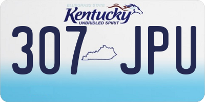 KY license plate 307JPU