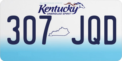KY license plate 307JQD