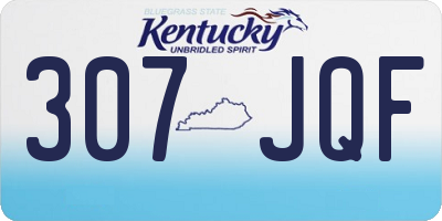 KY license plate 307JQF