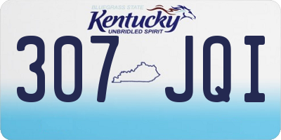 KY license plate 307JQI