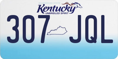 KY license plate 307JQL