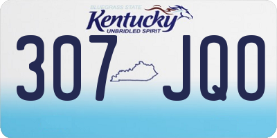 KY license plate 307JQO